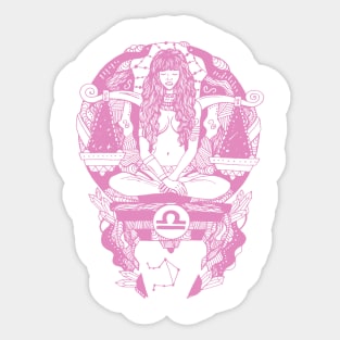 Light Pink Libra Beauty Sticker